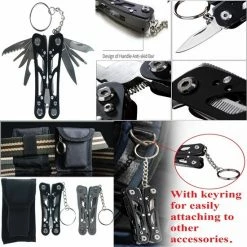 E&CT Trading - RVS- Multifunctionele Outdoor - Overleven Reparatie - Mini Klem Kabel - Stripper Vouw Draad Cutter - Multi Tool - Multifunctionele - Cadeau Kerstmis