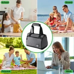 Brisby 4 Laags Geïsoleerde Koeltas - Lunchtas 10 Liter - Donkergrijs 12 Brisby 4 Laags Geïsoleerde Koeltas - Lunchtas 10 Liter - Donkergrijs -Flamecan winkel 550x551 12