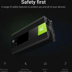 GREEN CELL 6000W (3000W Continu) DC 12V Naar AC 230V Met USB Stroom Inverter Converter - Pure/Full Sine Wave -Flamecan winkel 550x552 6