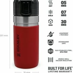 Stanley PMI Stanley The Vacuum Insulated Water Bottle 0,47L- Red Sky 19 Stanley PMI Stanley The Vacuum Insulated Water Bottle 0,47L- Red Sky -Flamecan winkel 550x553 10