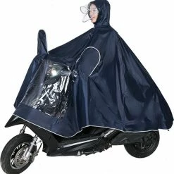 Simple Lifestyle® Universeel Regenjas Bromfiets Hoes Scooter Regenponcho Beenkleed - Zwart