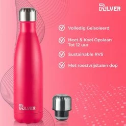 Pulver - Luxe RVS Thermosfles / Drinkfles – BPA Vrij – 500 Ml - Waterfles Met Rietje – Drinkfles – Dubbele Isolatie - Roze 17 Pulver - Luxe RVS Thermosfles / Drinkfles – BPA Vrij – 500 Ml - Waterfles Met Rietje – Drinkfles – Dubbele Isolatie - Roze -Flamecan winkel 550x559 3