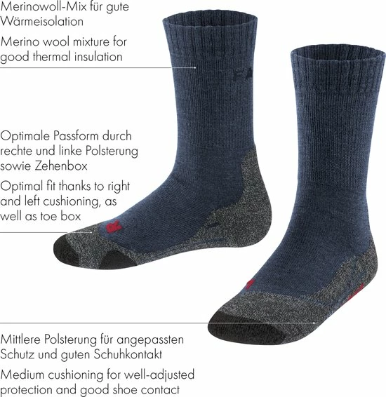 FALKE TK2 Wandelsokken Warm Winter Zacht Thermisch Ademend Anti-blaar Antizweet Zonder Motief Met Elastische Boord Merinowol Rood Unisex Sportsokken - Maat 35-38 7 FALKE TK2 Wandelsokken Warm Winter Zacht Thermisch Ademend Anti-blaar Antizweet Zonder Motief Met Elastische Boord Merinowol Rood Unisex Sportsokken - Maat 35-38 - Afbeelding 5