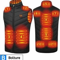 Merkloos Bolture Verwarmde Bodywarmer - Verwarmde Jas - Verwarmd Vest - Elektrische Bodywarmer - Dames En Heren - XS
