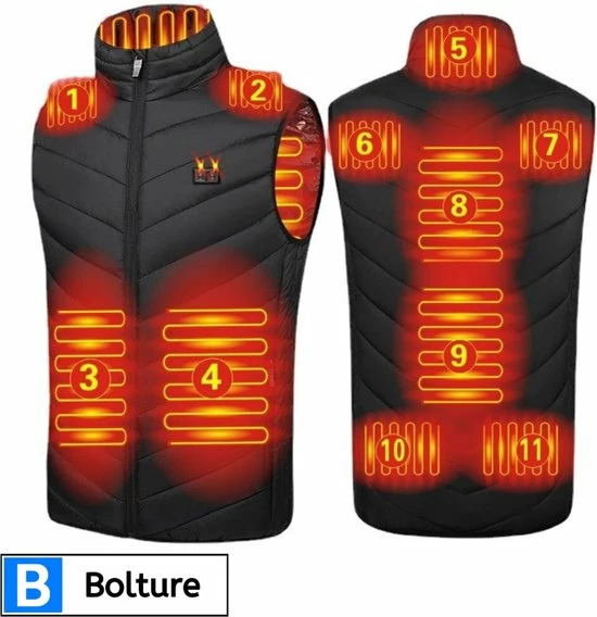 Merkloos Bolture Verwarmde Bodywarmer - Verwarmde Jas - Verwarmd Vest - Elektrische Bodywarmer - Dames En Heren - XS 3 Merkloos Bolture Verwarmde Bodywarmer - Verwarmde Jas - Verwarmd Vest - Elektrische Bodywarmer - Dames En Heren - XS