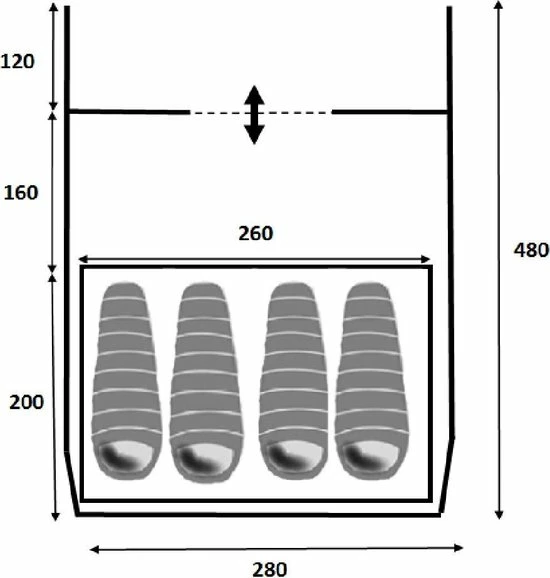 Redwood Zephyr 280 PO - Tent 4-persoons - Tunnel Tent - Grijs 9 Redwood Zephyr 280 PO - Tent 4-persoons - Tunnel Tent - Grijs - Afbeelding 7