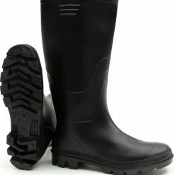 Regenlaarzen Hoog Solemates - Zwart - Knielaars - Dames & Heren - Maat 45