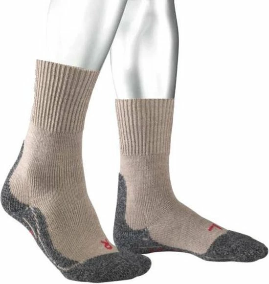 FALKE TK1 Adventure Wandelsokken Dikke Versterkte Thermische Sokken Zonder Patroon Met Medium Padding Lang En Warm Winter Merinowol Beige Heren Sportsokken - Maat 44-45 4 FALKE TK1 Adventure Wandelsokken Dikke Versterkte Thermische Sokken Zonder Patroon Met Medium Padding Lang En Warm Winter Merinowol Beige Heren Sportsokken - Maat 44-45 - Afbeelding 2