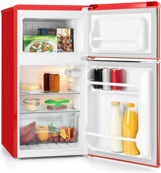 Klarstein 10029332 - Tafelmodel Koel-vriescombinatie - Rood 6 Klarstein 10029332 - Tafelmodel Koel-vriescombinatie - Rood - Afbeelding 4