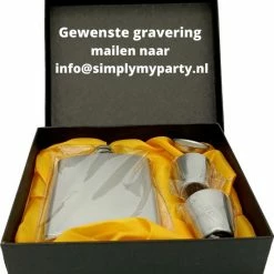 Simply My Party RVS Heupfles Gepersonaliseerd - Cadeau - Gift - Drankfles - Zakfles - RVS Flacon - Zakflacon - Incl. Trechter En Bekers 9 Simply My Party RVS Heupfles Gepersonaliseerd - Cadeau - Gift - Drankfles - Zakfles - RVS Flacon - Zakflacon - Incl. Trechter En Bekers -Flamecan winkel 550x591 2