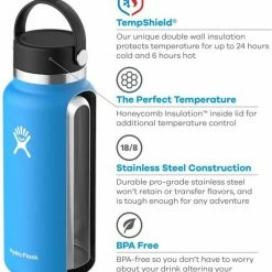 Hydro Flask Wide Mouth Flex Cap Drinkfles (946 Ml) - Pacific -Flamecan winkel 550x593 4
