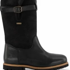 Travelin' Finland Dames - Wolgevoerde Leren Outdoorlaars - Waterdicht Laarzen - Zwart Leer - Maat 38