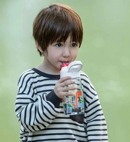 Jeko Dino Drinkfles Met Rietje - BPA-vrij - Tritan Hoge Kwaliteit 450 Ml 4 Jeko Dino Drinkfles Met Rietje - BPA-vrij - Tritan Hoge Kwaliteit 450 Ml - Afbeelding 2