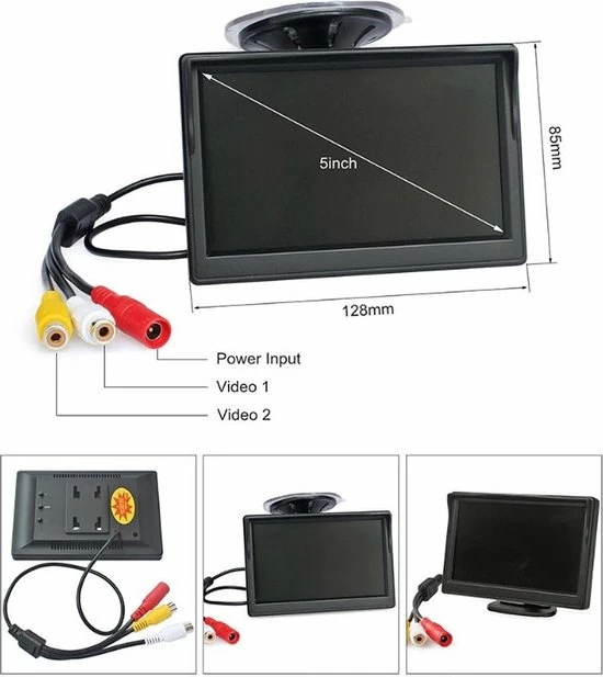 Procar® ARC2 Draadloze HD Parking Achteruitrijcamera + 5-inch TFT LCD Monitor - Zwart 5 Procar® ARC2 Draadloze HD Parking Achteruitrijcamera + 5-inch TFT LCD Monitor - Zwart - Afbeelding 3
