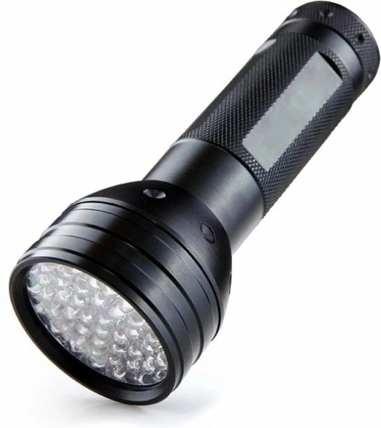 BTH UV Zaklamp Ultraviolet Urine Detector Zaklmap UV Lamp 51 LED Blacklight Aluminium - Zwart 7 BTH UV Zaklamp Ultraviolet Urine Detector Zaklmap UV Lamp 51 LED Blacklight Aluminium - Zwart - Afbeelding 5