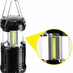 IBright 3 In 1 Oplaadbare Camping Lamp - Tentlamp - Lantaarn - Zaklamp - Multifunctioneel - Solar - Zwart -Flamecan winkel 550x624