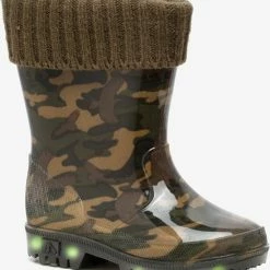 Mountain Peak Kinder Regenlaarzen Met Lichtjes - Groen - Maat 32