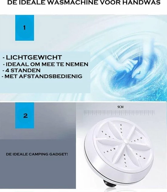 George Napoli Mini Wasmachine - Inclusief Afstandsbediening - 2kg Wascapaciteit 6 George Napoli Mini Wasmachine - Inclusief Afstandsbediening - 2kg Wascapaciteit - Afbeelding 4