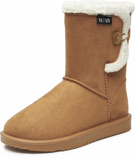 Gevavi Neva Bruin Gevoerde Laarzen Dames 3 Gevavi Neva Bruin Gevoerde Laarzen Dames