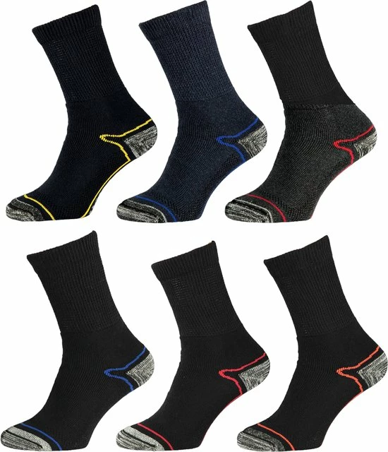 Apollo Wandelsokken 6 Paar Assorti Kleuren Maat 43/46 3 Apollo Wandelsokken 6 Paar Assorti Kleuren Maat 43/46