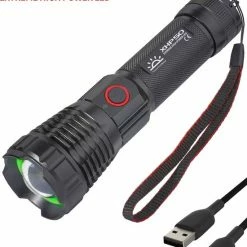 TomorrowNow® Oplaadbare LED Zaklamp - USB-C + USB-A - 3.000 Lumen - Powerbank Functie - Battery Management System - Waterdicht