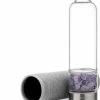Navaris Glazen Drinkfles - Fles Met Edelstenen - 420 Ml - Waterfles Met Amethisten - Inclusief Sleeve Van Neopreen -Flamecan winkel 550x665