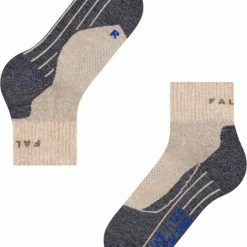 FALKE TK2 Explore Cool Short Wandelsokken Kort Zacht Thermisch Anti-blaar Antizweet Zonder Motief Met Elastische Boord Verkoelend Ademend Sneldrogend Beige Dames Sportsokken - Maat 39-40 -Flamecan winkel 550x667 2