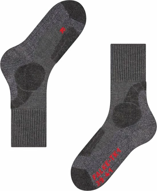 FALKE TK1 Adventure Wandelsokken Dikke Versterkte Thermische Sokken Zonder Patroon Met Medium Padding Lang En Warm Winter Merinowol Grijs Heren Sportsokken - Maat 39-41 5 FALKE TK1 Adventure Wandelsokken Dikke Versterkte Thermische Sokken Zonder Patroon Met Medium Padding Lang En Warm Winter Merinowol Grijs Heren Sportsokken - Maat 39-41 - Afbeelding 3