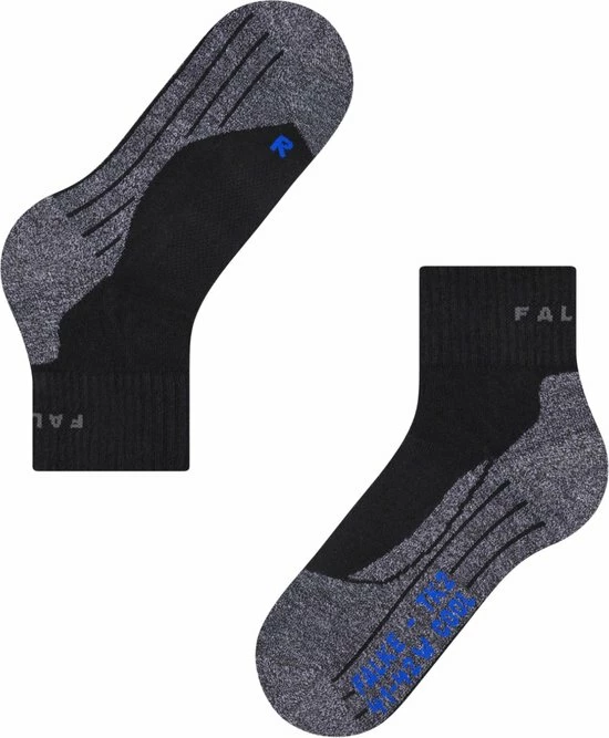 FALKE TK2 Explore Cool Short Wandelsokken Kort Zacht Thermisch Anti-blaar Antizweet Zonder Motief Met Elastische Boord Verkoelend Ademend Sneldrogend Zwart Dames Sportsokken - Maat 41-42 4 FALKE TK2 Explore Cool Short Wandelsokken Kort Zacht Thermisch Anti-blaar Antizweet Zonder Motief Met Elastische Boord Verkoelend Ademend Sneldrogend Zwart Dames Sportsokken - Maat 41-42 - Afbeelding 2