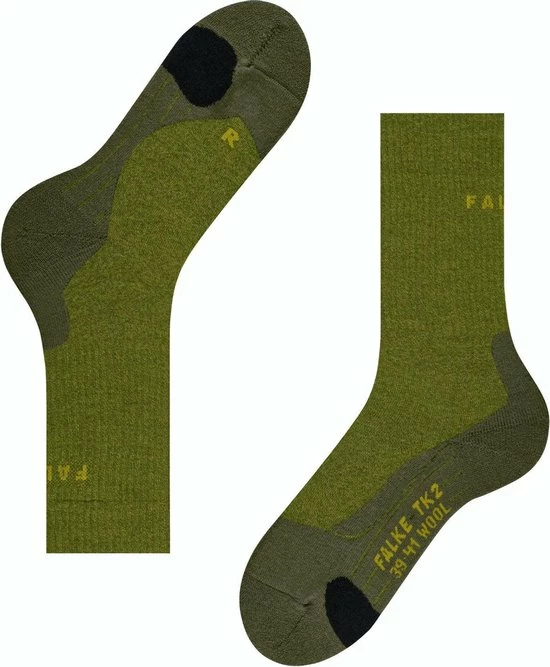 FALKE TK2 Explore Wool Wandelsokken Dikke Versterkte Thermische Sokken Zonder Patroon Met Medium Padding Lang En Warm Voor Wandelen Winter Merinowol Groen Heren Sportsokken - Maat 44-45 4 FALKE TK2 Explore Wool Wandelsokken Dikke Versterkte Thermische Sokken Zonder Patroon Met Medium Padding Lang En Warm Voor Wandelen Winter Merinowol Groen Heren Sportsokken - Maat 44-45 - Afbeelding 2