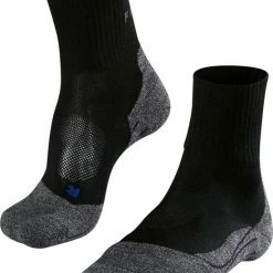 FALKE TK2 Explore Cool Short Wandelsokken Kort Zacht Thermisch Anti-blaar Antizweet Zonder Motief Met Elastische Boord Verkoelend Ademend Sneldrogend Zwart Dames Sportsokken - Maat 41-42