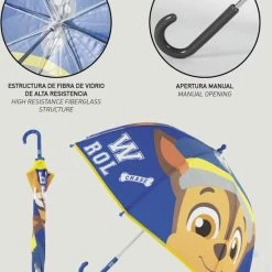 Paw Patrol Kinderparaplu Chase 71 Cm Acryl Blauw/okergeel -Flamecan winkel 550x687 13