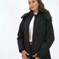 Sailwind Verwarmde Jas / Soft Shell / Dames / Zwart Incl. Powerbank -Flamecan winkel 550x687