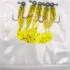 Merkloos Twister - 5 Stuks - Geel - Hengelsport - Snoek - Baars - Roofvissen -kunstaas - Softbait - 5 Centimeter -Flamecan winkel 550x689 5