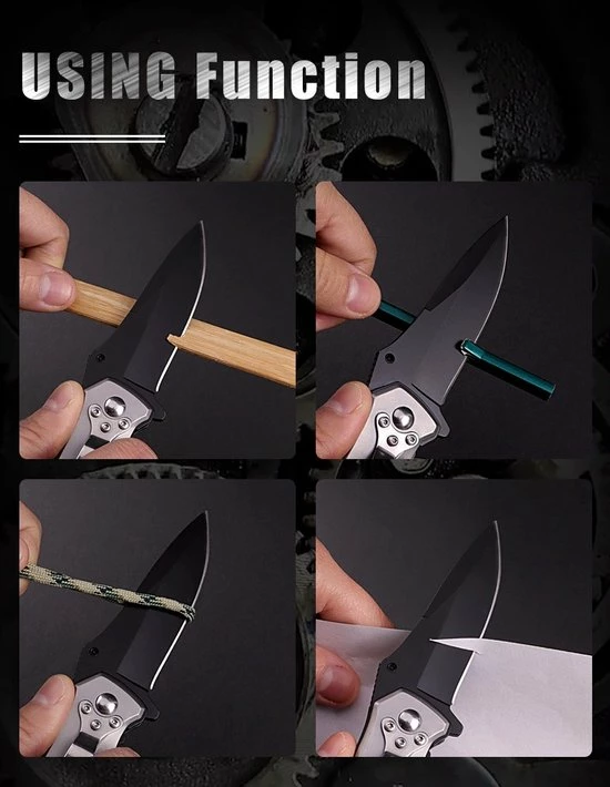 Xinbigo Zakmes - Knife - Zwart Blad - Black Blade - Survival Mes - Jachtmes - Outdoor - Camping - Kamperen - 5 Xinbigo Zakmes - Knife - Zwart Blad - Black Blade - Survival Mes - Jachtmes - Outdoor - Camping - Kamperen - - Afbeelding 3