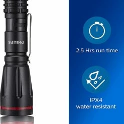 Philips Zaklamp - SFL1001P/10 - LED-zaklamp - Incl. 2 AA-Batterijen - 160 Lumen - Zwart - IPX4 Waterdicht - Draagbare Lamp 12 Philips Zaklamp - SFL1001P/10 - LED-zaklamp - Incl. 2 AA-Batterijen - 160 Lumen - Zwart - IPX4 Waterdicht - Draagbare Lamp -Flamecan winkel 550x723 4