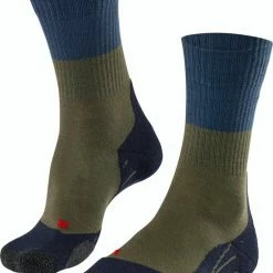 FALKE TK2 Explore Wandelsokken Warm Winter Zacht Thermisch Ademend Anti-blaar Antizweet Zonder Motief Met Elastische Boord Merinowol Groen Heren Sportsokken - Maat 42-43