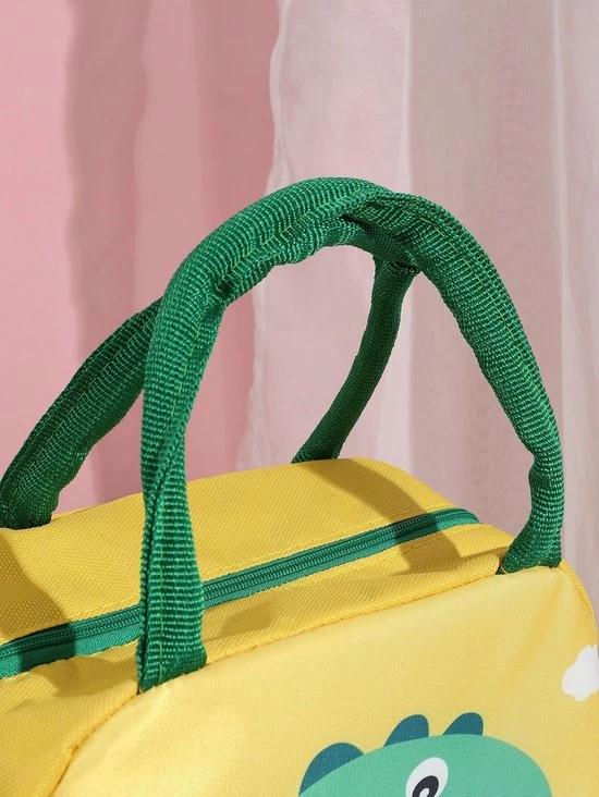 Lunchtas / Koeltas - Dino | Lunch Bag | Polyester / Nylon | 23x15x20 Cm | Fashion Favorite 4 Lunchtas / Koeltas - Dino | Lunch Bag | Polyester / Nylon | 23x15x20 Cm | Fashion Favorite - Afbeelding 2