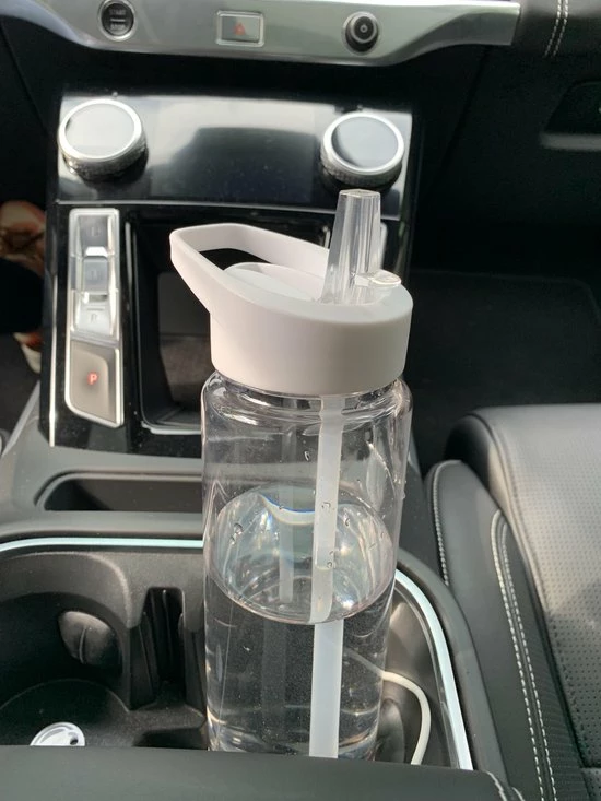 Merkloos Waterfles Met Rietje - 700ML - Drinkfles - Transparant- Roze 5 Merkloos Waterfles Met Rietje - 700ML - Drinkfles - Transparant- Roze - Afbeelding 3