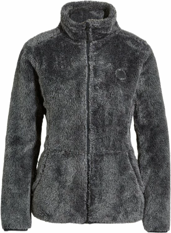 Redwood Cassy RW - Dames Lange Rits Fleece - Black-Melange 3 Redwood Cassy RW - Dames Lange Rits Fleece - Black-Melange
