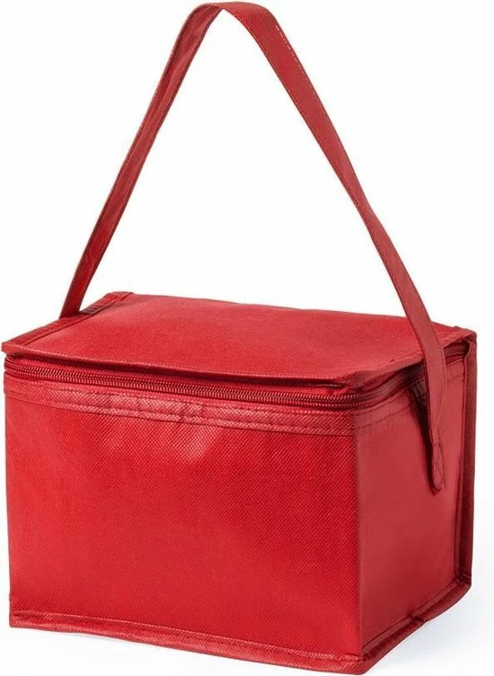 Merkloos Klein Mini Koeltasje - Sixpack Blikjes - Compacte Koelbox/koeltassen En Elementen - Rood 3 Merkloos Klein Mini Koeltasje - Sixpack Blikjes - Compacte Koelbox/koeltassen En Elementen - Rood