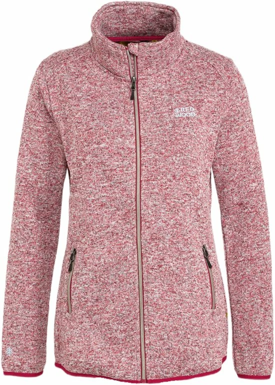 Redwood Soham - Dames Lange Rits Fleece - Dark-Pink 3 Redwood Soham - Dames Lange Rits Fleece - Dark-Pink
