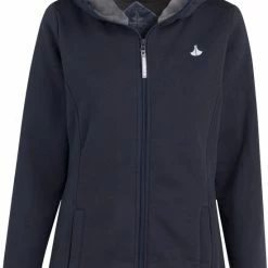 BJØRNSON Sigrid Sweatvest Dames - Teddy Gevoerd - Hoodie - Maat 44 - Donkerblauw