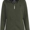 BJØRNSON Sigrid Sweatvest Dames - Teddy Gevoerd - Hoodie - Maat 38 - Olijfgroen