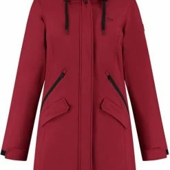 Kjelvik Dames Softshell Parka - Winterparka Softshell - Chanela - Rood - Maat 44