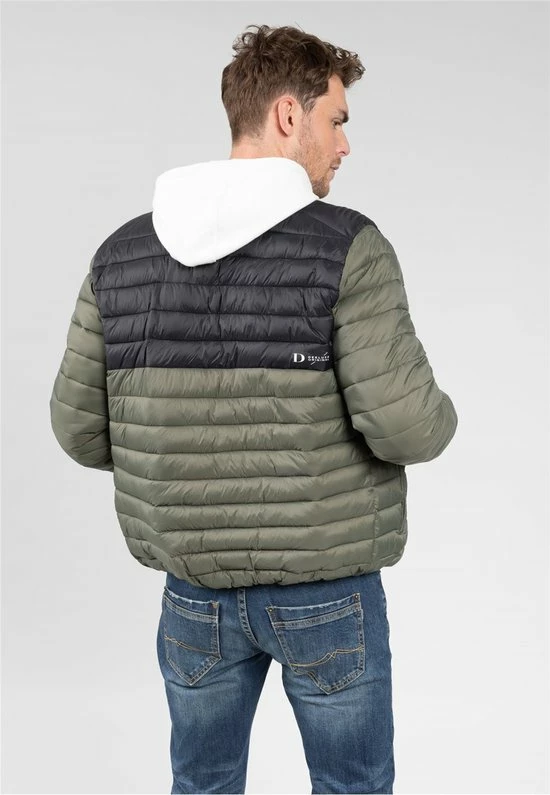 DEELUXE Dik Tweekleurig DonsjackDISCOVER Dark Khaki 6 DEELUXE Dik Tweekleurig DonsjackDISCOVER Dark Khaki - Afbeelding 4