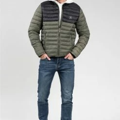 DEELUXE Dik Tweekleurig DonsjackDISCOVER Dark Khaki