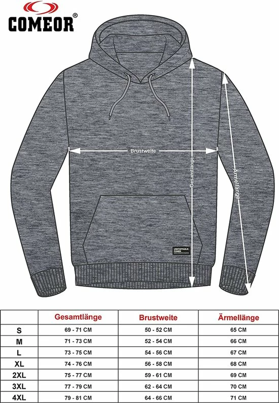Merkloos Comeor Hoodie Heren - Zwart - Dun - S 8 Merkloos Comeor Hoodie Heren - Zwart - Dun - S - Afbeelding 6