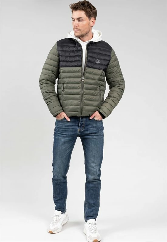 DEELUXE Dik Tweekleurig DonsjackDISCOVER Dark Khaki 3 DEELUXE Dik Tweekleurig DonsjackDISCOVER Dark Khaki