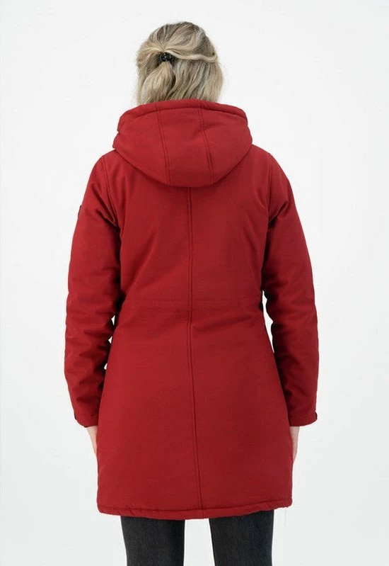 Kjelvik Dames Softshell Parka - Winterparka Softshell - Chanela - Rood - Maat 44 5 Kjelvik Dames Softshell Parka - Winterparka Softshell - Chanela - Rood - Maat 44 - Afbeelding 3